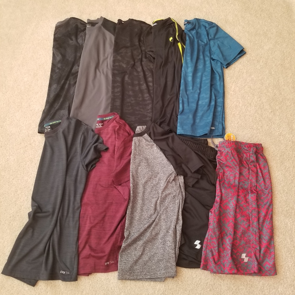 Boy short sleeve casual clothes shirts activewear dri fit lot 14 spring …